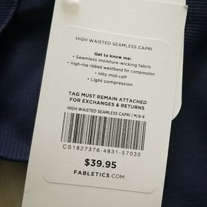 High waisted seamless capri- NWT Fabletics